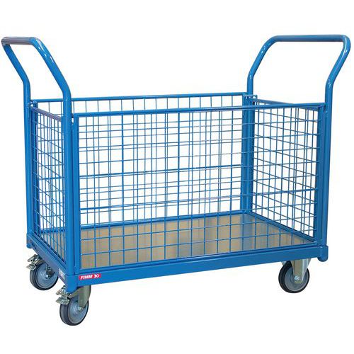 Chariot 250 Kg 1000x600 Mm 2 Dossiers 2 Ridelles Grillage