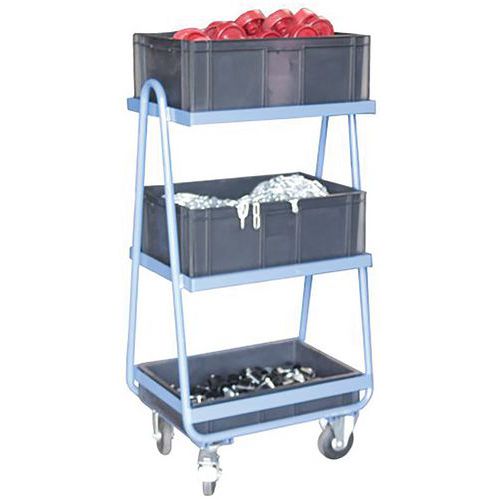 Servante Fimm Plateaux Fixes Avec 3 Bacs 600 X 400 Mm