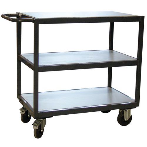 Servante Fimm 200 Kg 3 Plateaux 850x500 Mm Mélaminé Gris