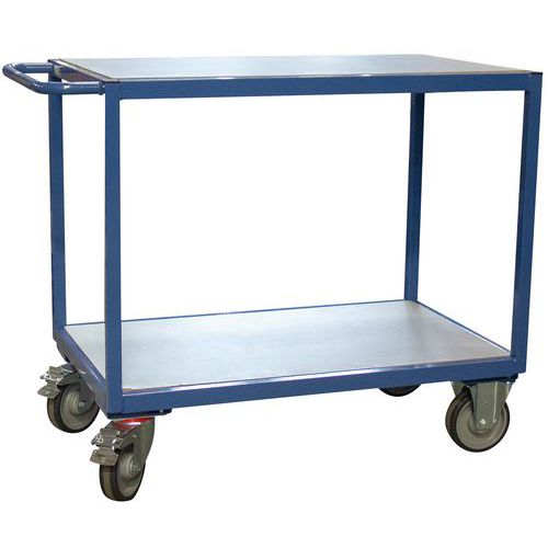 Servante Fimm 400 Kg 2 Plateaux 1000x600 Mm Mélaminé Gris