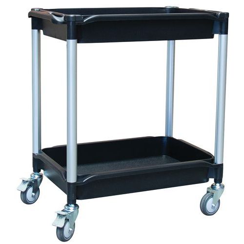 Desserte 180kg 2 plateaux bacs 645x410 mm plastique - FIMM Desserte 180kg 2 plateaux bacs 645x410 mm plastique - FIMM