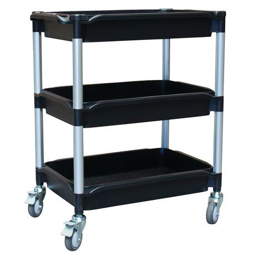 Desserte 180kg 3 plateaux bacs 645x410 mm plastique - FIMM Desserte 180kg 3 plateaux bacs 645x410 mm plastique - FIMM