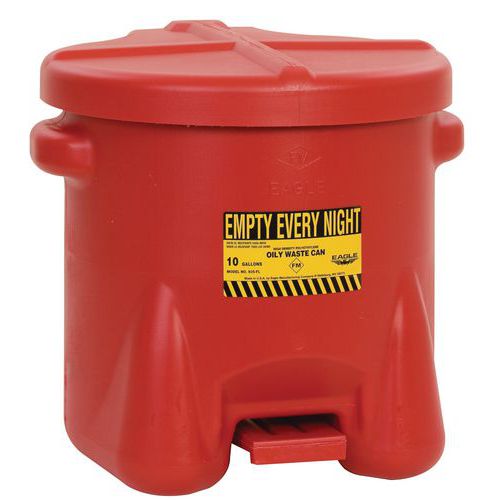 Bidons Pour Déchets Poly 55.9x45.8cm 6.4 Kg Rouge_93fl