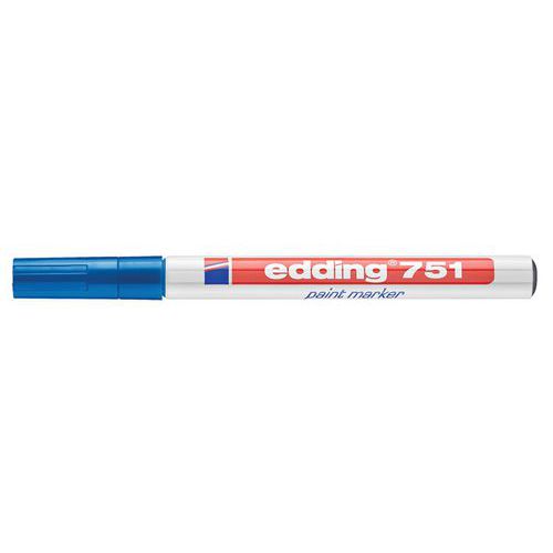 Marqueur Peinture Edding 751 - Pointe Ogive Moyenne - Bleu