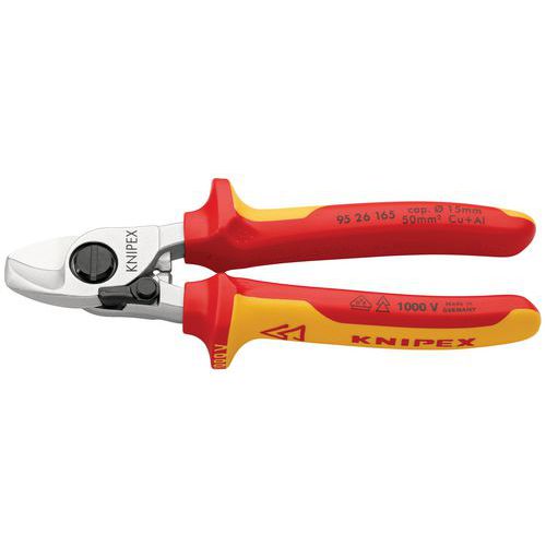 Coupe-câbles 165mm - Ã˜15mm/50mmÂ² Cu/al - Isolé 1000v - Avec Ressort