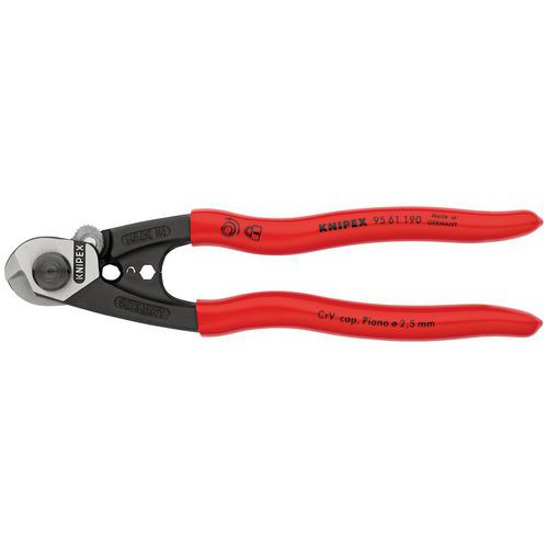 Coupe-câbles Acier 190mm - Ø25-4-5-7mm - Gainage Pvc