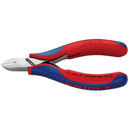 Pince Coupante Ã‰lectronique Petit Biseau 115mm - Ressort - Bi-matière