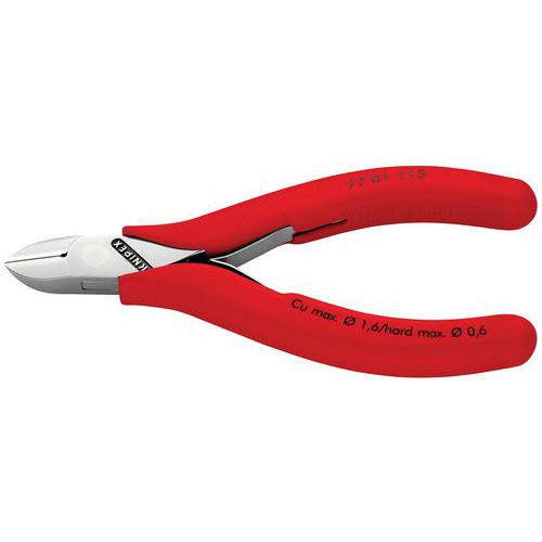 Pince Coupante Ã‰lectronique Petit Biseau 115mm - Avec Ressort - Pvc