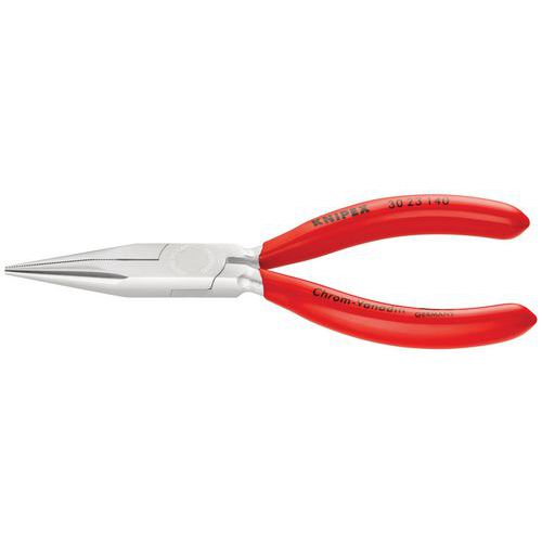 Pince à Becs Longs Demi-ronds 140mm - Gainage Pvc - Chromée