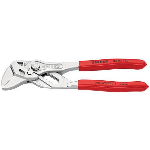 Pince-clé 150mm - Gainage Pvc - Chromée - Capacité 27mm