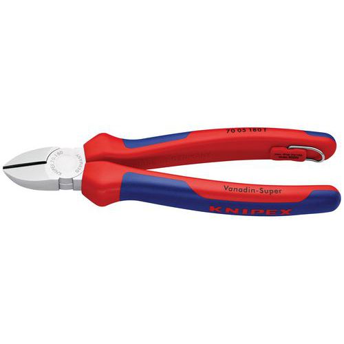 Pince Coupante 180mm - Bi-matière - Chromée - Oeillet Antichute