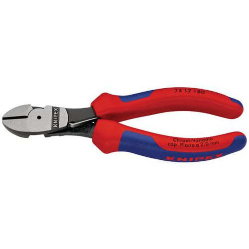 Pince Coupante De Côté Démultipliée 160mm - Avec Ressort - Bi-matière