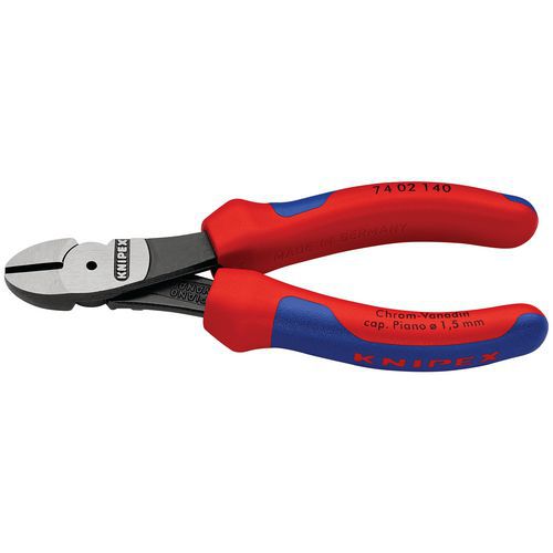 Pince Coupante De Côté Démultipliée 140mm - Bi-matière - Tête Polie