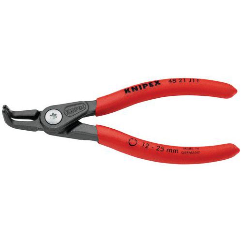 Knipex - Pince pour circlips intérieurs coudée 90° - 130mm - Pour bagues de 12 à 25mm - Becs pointus coudés