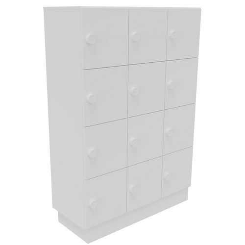 Casier 12 Cases L.117 X H.1575 X P.48.5cm Blanc