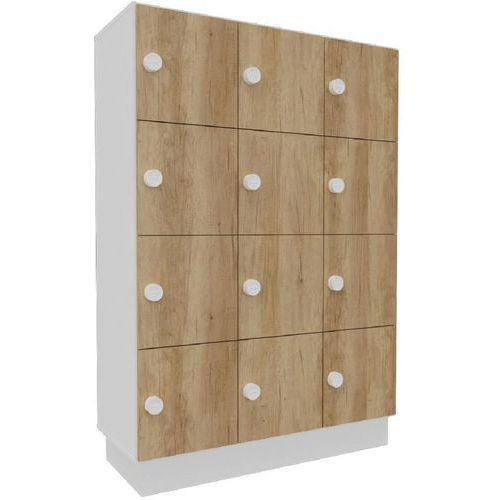 Casier 12 Cases L.117 X H.1575 Blanc/portes Nebraska