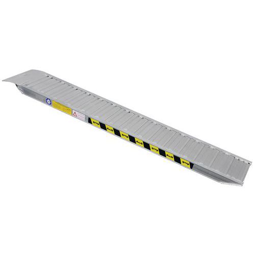 Duarib - Rampe Aluminium sans Rebord - 200x31 cm - Pour Matériels Pneumatiques et Chenilles