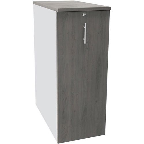 Caisson Tower H114 3 Tab. 1ds Blanc/chêne Gris