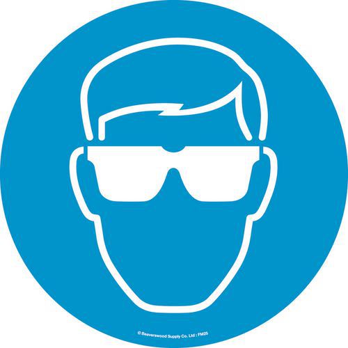 Autocollant Pour Sol - Port Des Lunettes Obligatoire