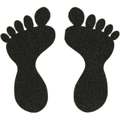 Sticker Anti-dérapant Pied + Orteils Noir 210x120mm
