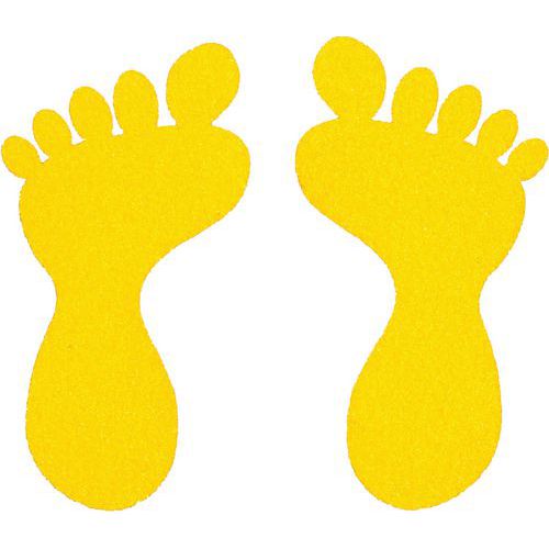 Sticker Anti-dérapant Pied + Orteils Jaune 210x120mm