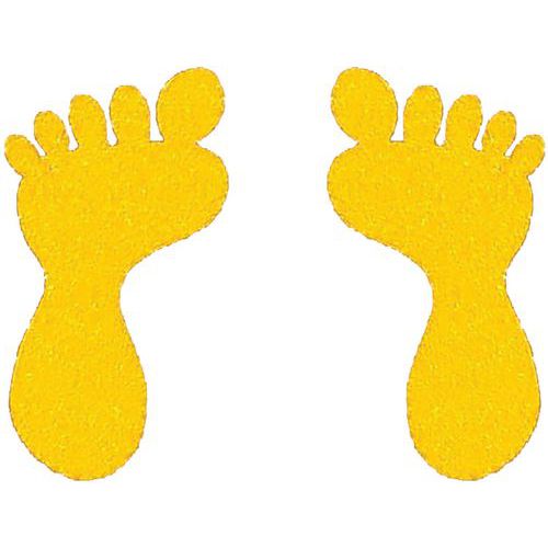Sticker Anti-dérapant Pied + Orteils Jaune 104x57mm