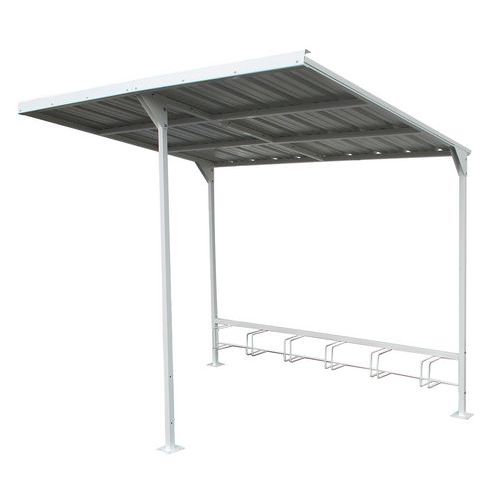 Abri deux-roues Mistral - Blanc - 6 vélos intégrés - Acier - 260x200cm - 2 ans garantie