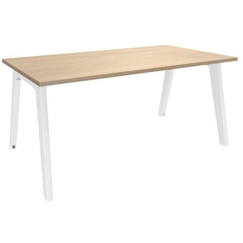 Bureau Simple Face L140xp80 Chêne Clair/blanc