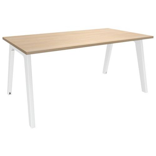 Bureau Simple Face L160xp80 Chêne Clair/blanc