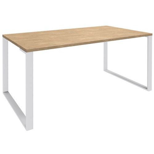 Bureau 160x80 Chêne Clair/pieds Blanc