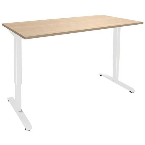Bureau Électrique L140xp80 Chêne Clair/blanc