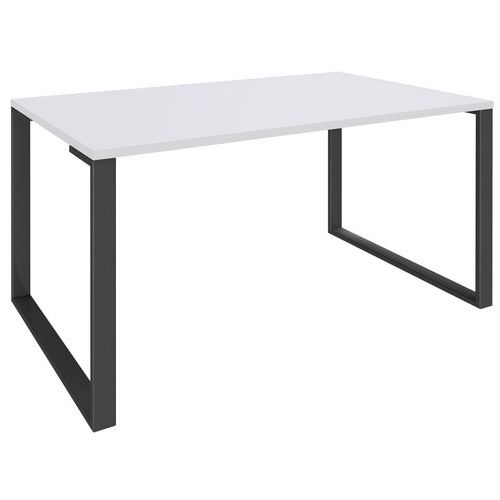 Bureau 140x80 Blanc/pieds Carbone
