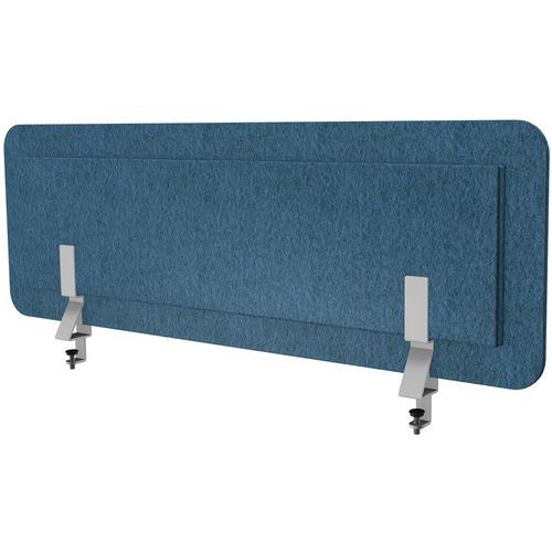 Ecran Acoustique L80 Bleu Chiné + 2 Pinces Bureau Seul