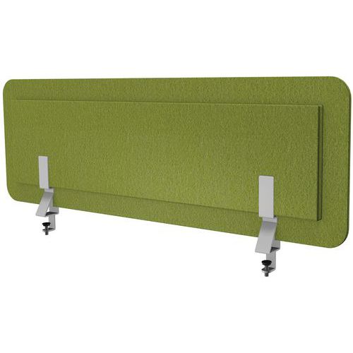 Ecran Acoustique L80 Vert Chartreux 2 Pinces Bureau Seul