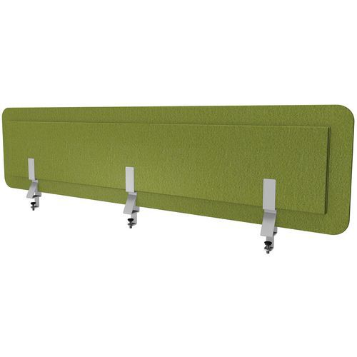 Ecran Acoustique L180 Vert Chartreux 3 Pinces Bureau Seul