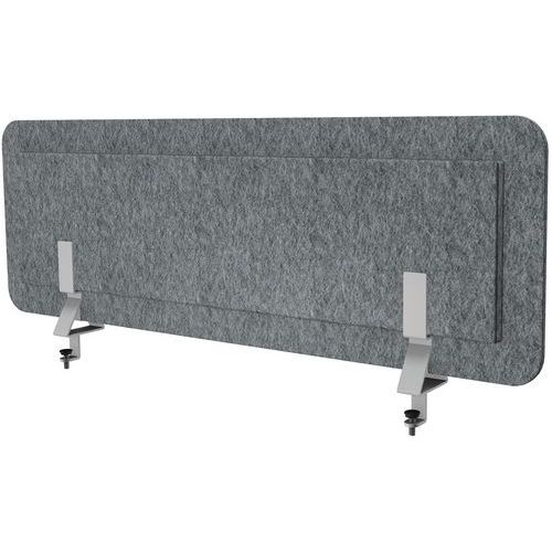 Ecran Acoustique L80 Gris Chiné 2 Pinces Bureau Dble