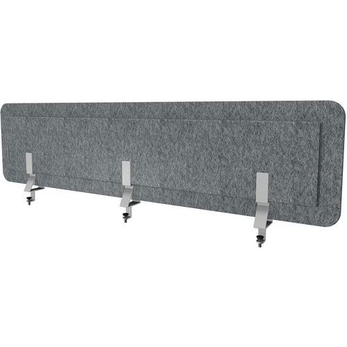 Ecran Acoustique L160 Gris Chiné 3 Pinces Bureau Dble