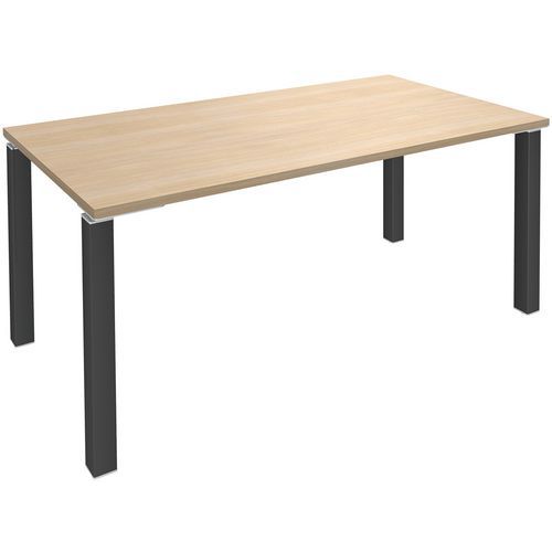 Bureau Droit Exprim L160xp80 Chêne Clair/anthracite