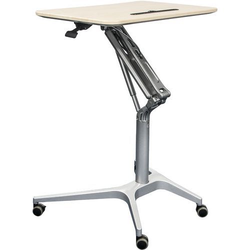 Mini bureau avec plateau ajustable sur roulettes Mini bureau avec plateau ajustable sur roulettes