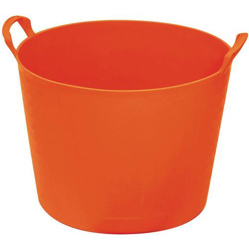 Taliaplast - Auge Capazo Pro Plastique Renforcé - 49L Orange Fluo - Robuste et Durable