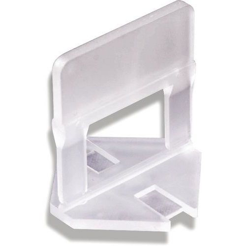 Taliaplast - Bride auto-nivelante - Lot de 100 - Blanc - 1mm - Finition parfaite