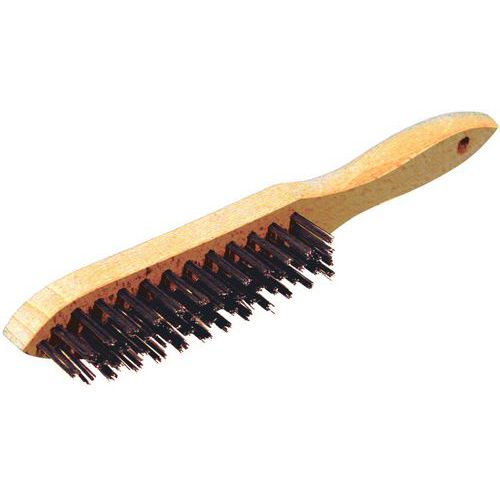 Taliaplast - Brosse métallique 4 rangs acier trempé - Finition - 0.12 kg