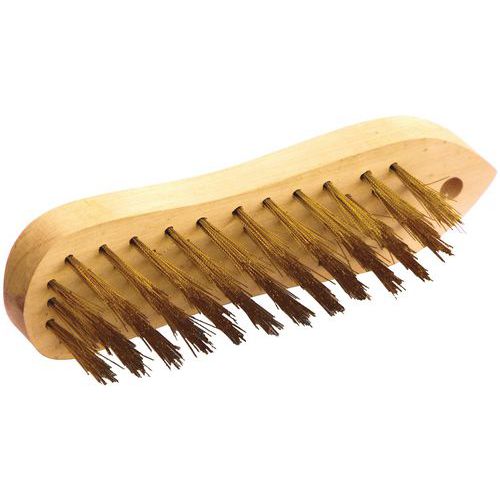 Taliaplast - Brosse métallique violon 5 rangs acier laitonné - Usage finition - Poids 0.24 kg