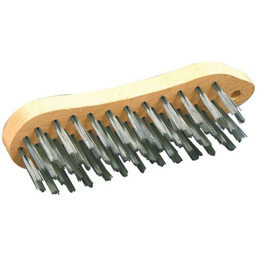 Taliaplast - Brosse métallique violon 5 rangs inox - Usage finition - 0.22 kg