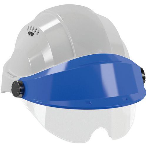 Lot de 6 - Casque Avec Lunette Orizon® - Gris - Visière Bleu