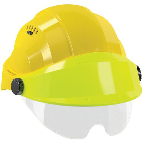 Lot de 6 - Casque Avec Lunette Orizon® - Jaune - Visière Jaune Fluo