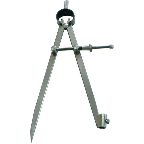 Taliaplast - Compas à ressort porte-crayons acier poli - 250mm - Instrument de mesure précis et durable