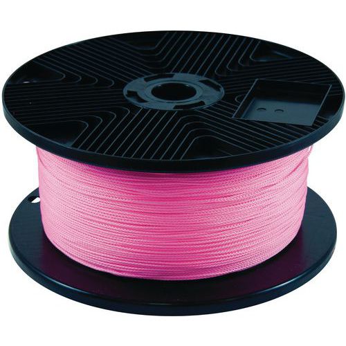 Taliaplast - Cordeau tressé polypropylène Rose fluo - 1000m Ø1.5mm - Idéal pour marquage et travaux