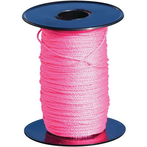 Cordeau Polypro Tressé Rose Fluo - Ø15mm - 100m