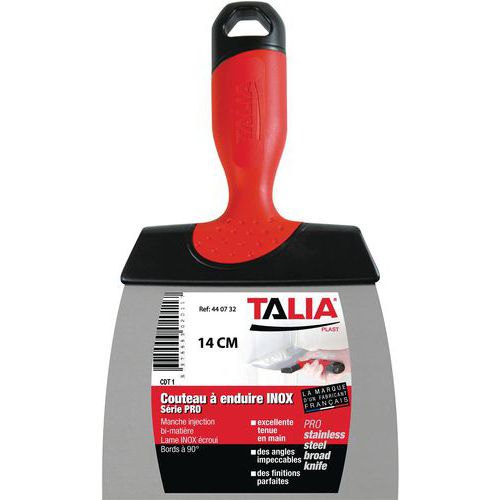 Taliaplast - Couteau à enduire inox - Lame 14cm - Finition professionnelle